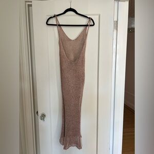 Metallic low back dress / swim suit cover up